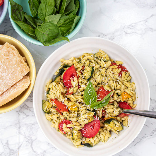 Veggie Pesto Orzo