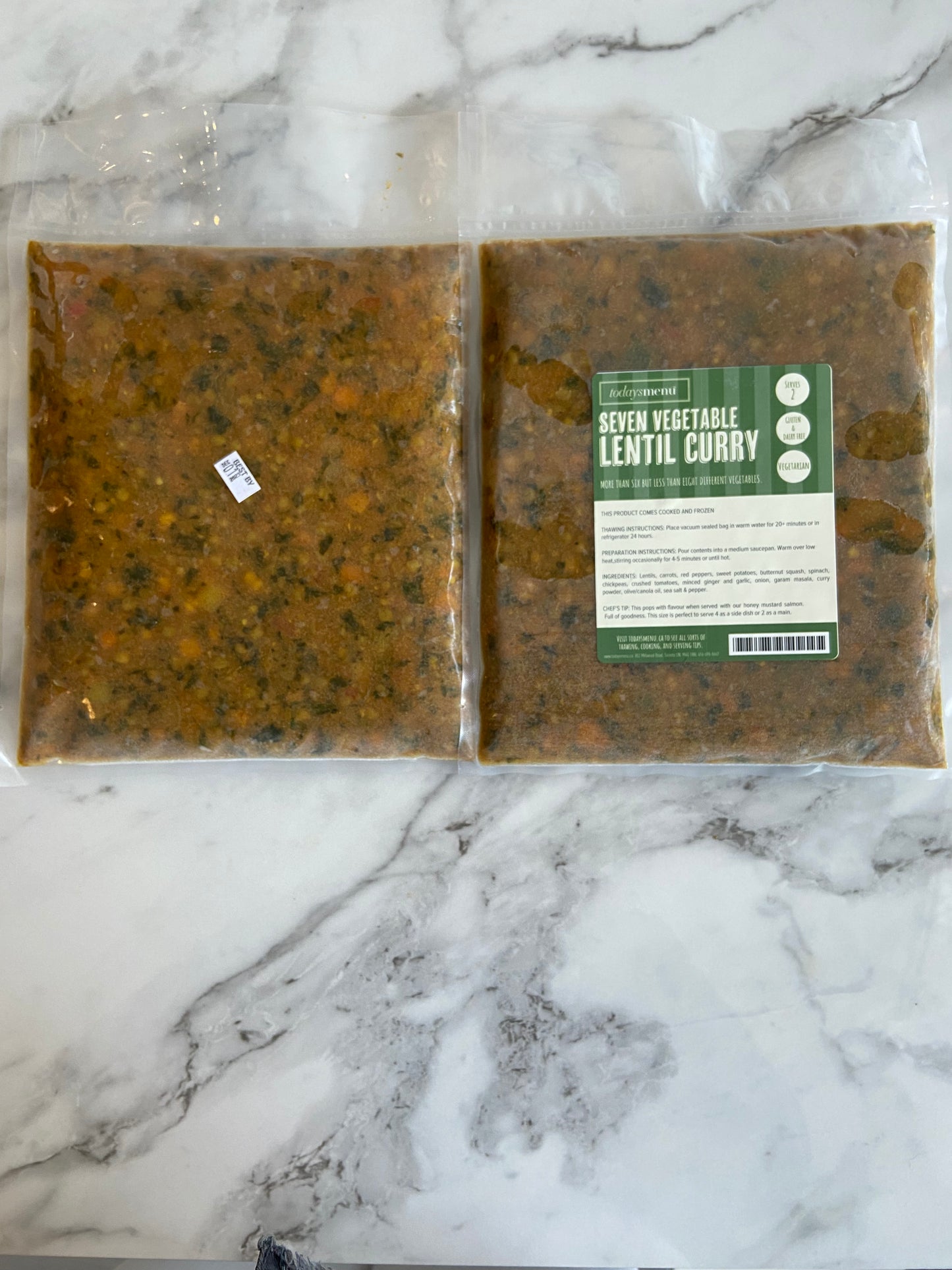 7 Vegetable Lentil Curry (Serves 4)