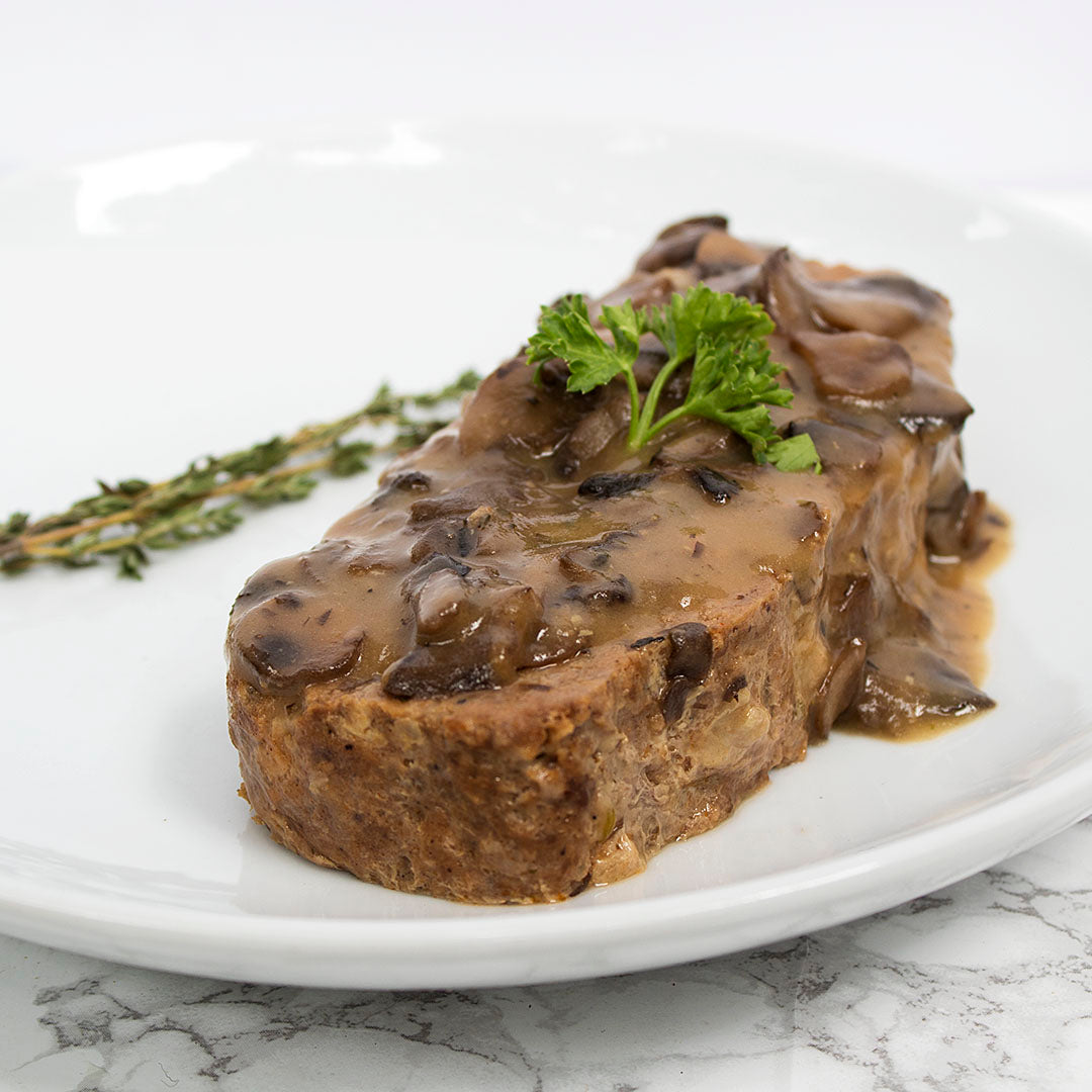 Best Beef Meatloaf & Mushroom Gravy (Serves 4)