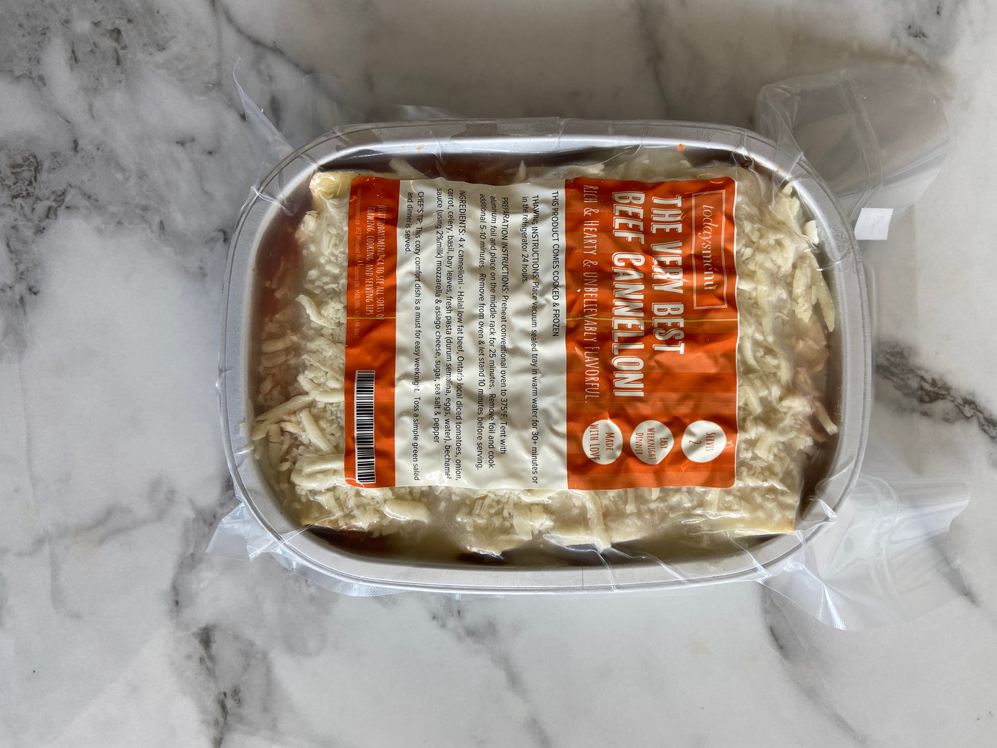 The Very Best Beef Cannelloni (Serves 2)
