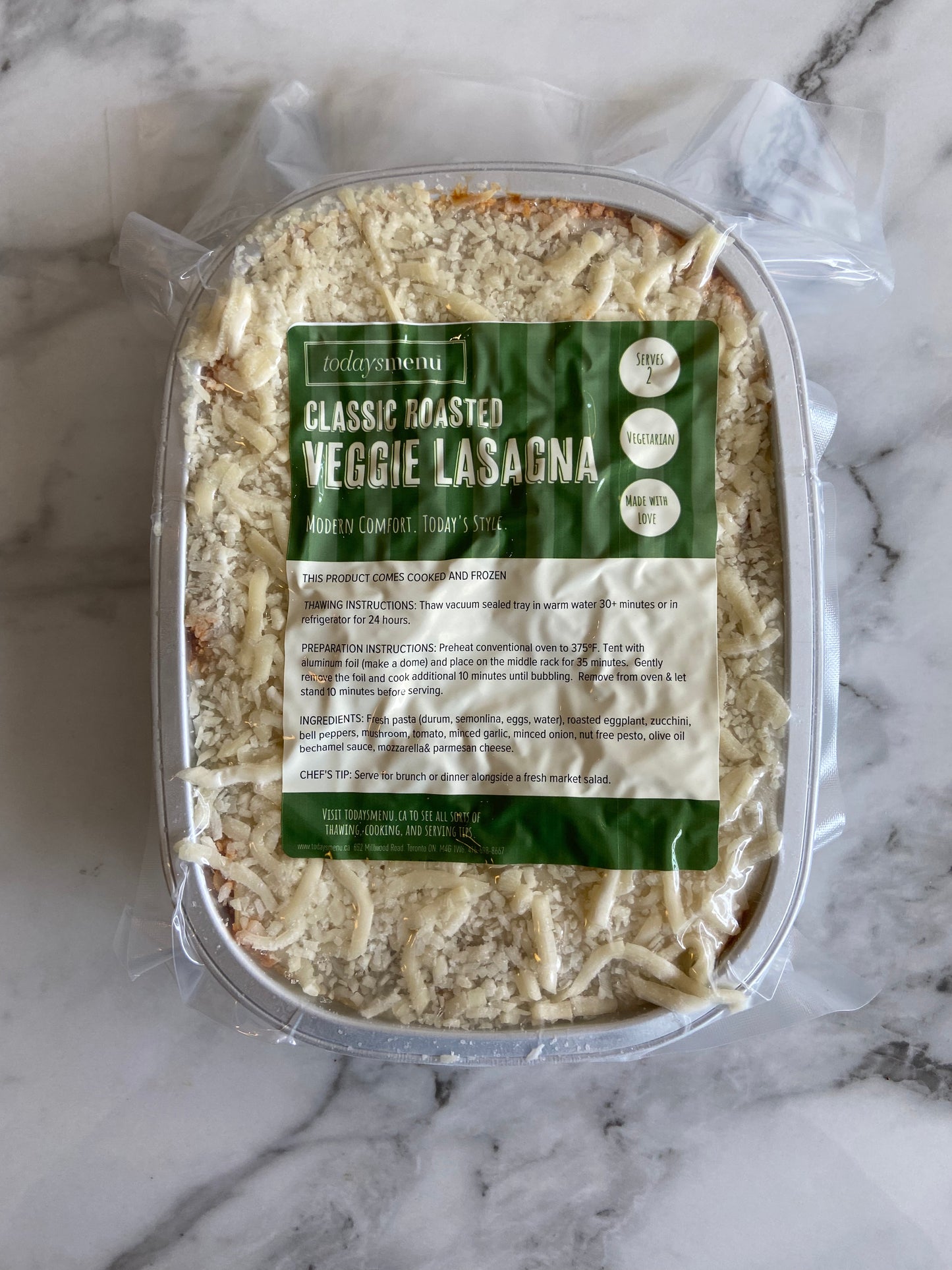 Roasted Vegetable Lasagna (Serves 2)