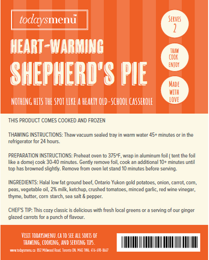 Shepherd's Pie(Serves 2)
