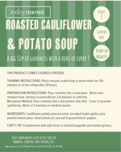 Roasted Cauliflower & Potato Soup (Serves 2)