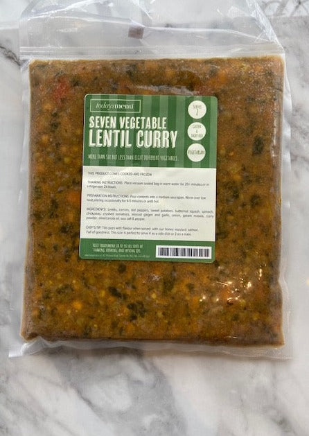 7 Vegetable Lentil Curry & Basmati Rice (Serves 2)