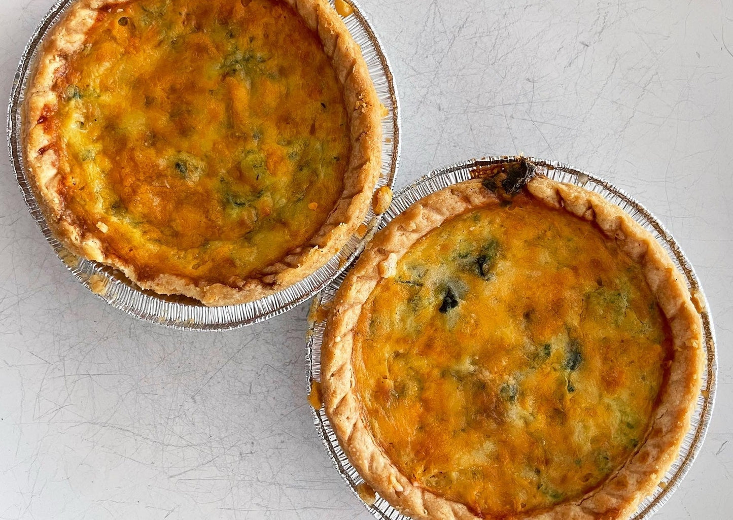 Spinach & Cheese Quiche (Serves 2)