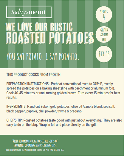 Roasted Potatoes (Serves 4)