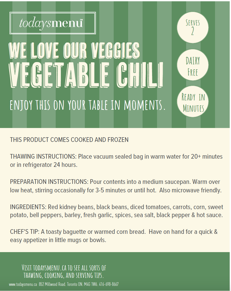 Vegetable Chili (Serves 4)