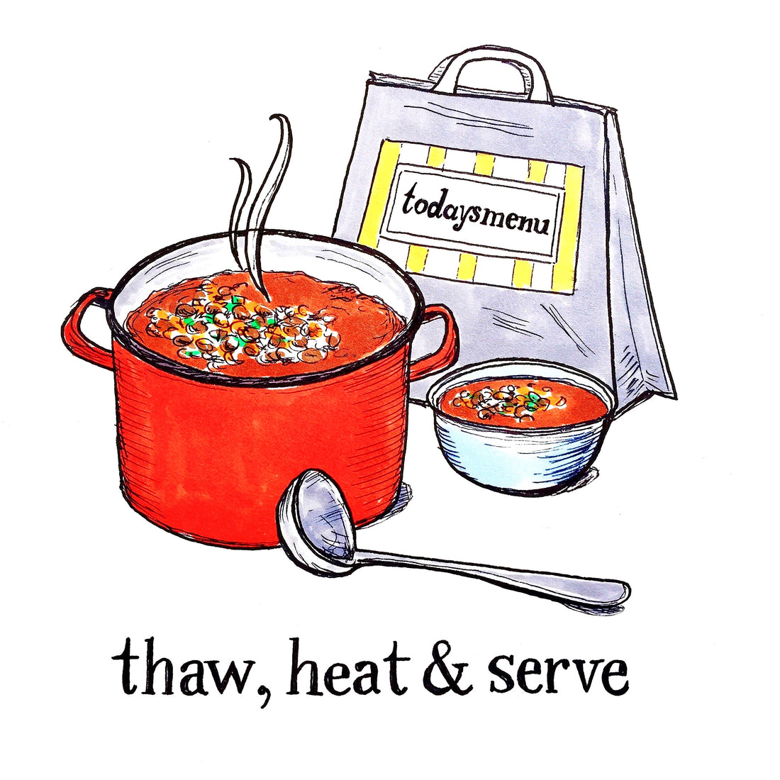 Thaw, heat and serve meals