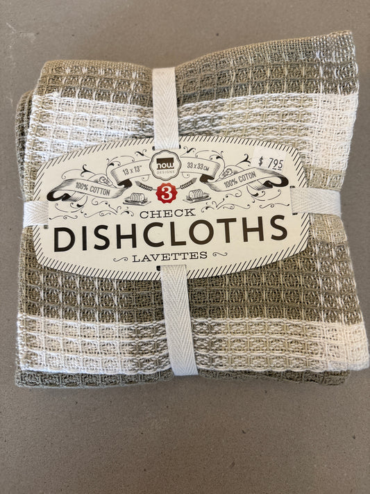 Dishcloth Grey/white check