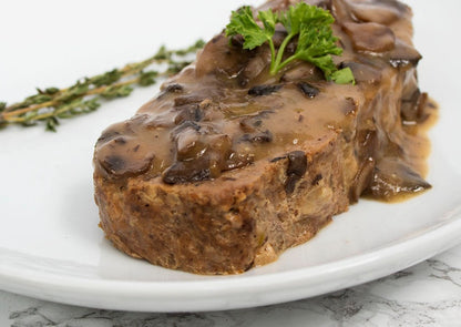 Best Beef Meatloaf & Mushroom Gravy (Serves 4)