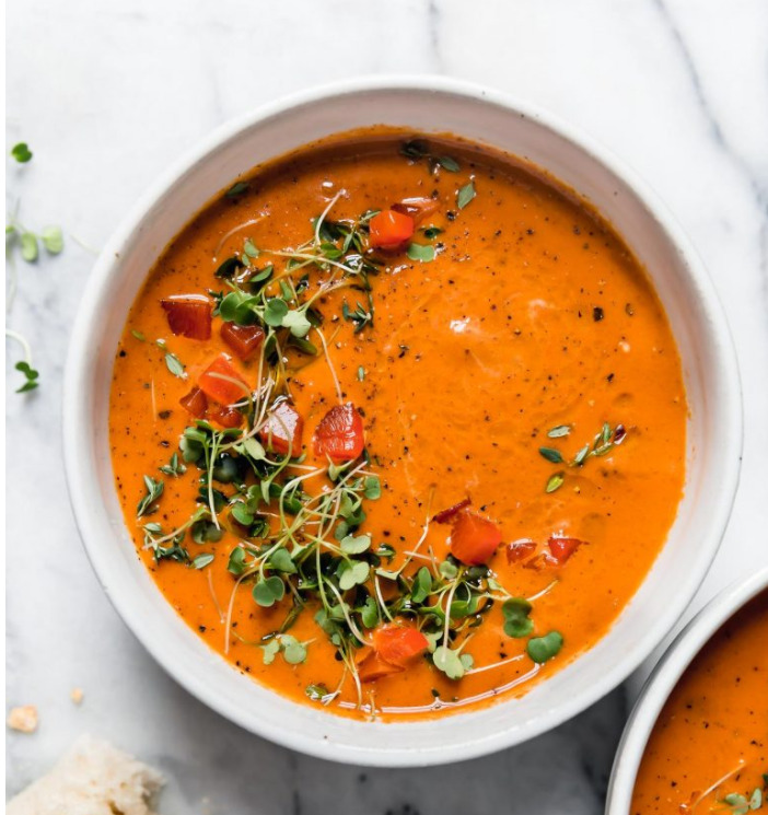 Roasted Red Pepper Sweet Potato Soup www.todaysmenu.ca