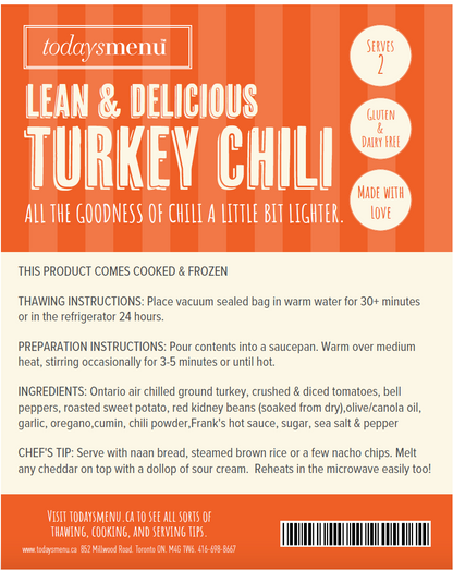 Turkey Chili (Serves 4)