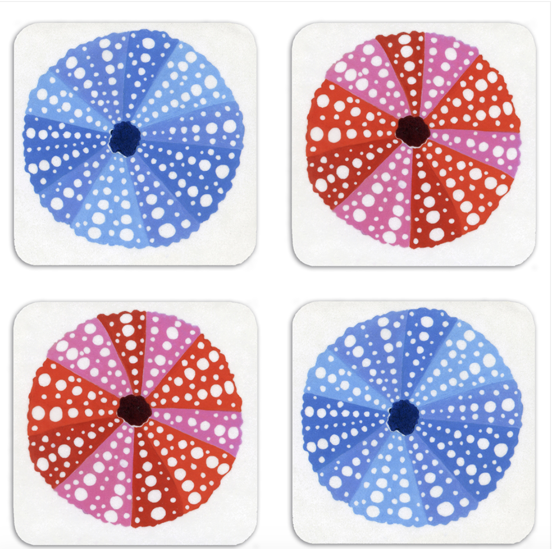 Sea Urchin Drink Coasters (Set of 4) - Today's Menu
