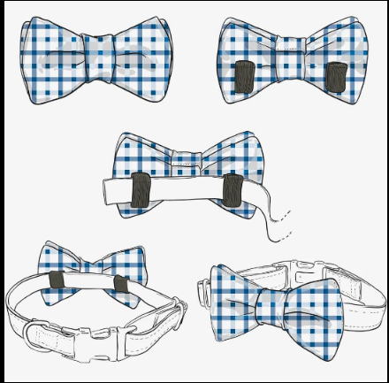 Rover "Blue Check bow" tie