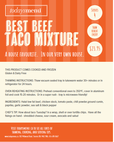 Best Beef Taco Mix (Serves 4)