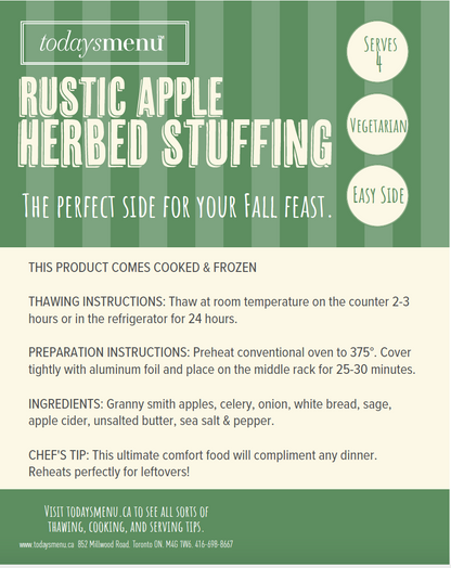 Rustic Apple Stuffing (Serves 4)