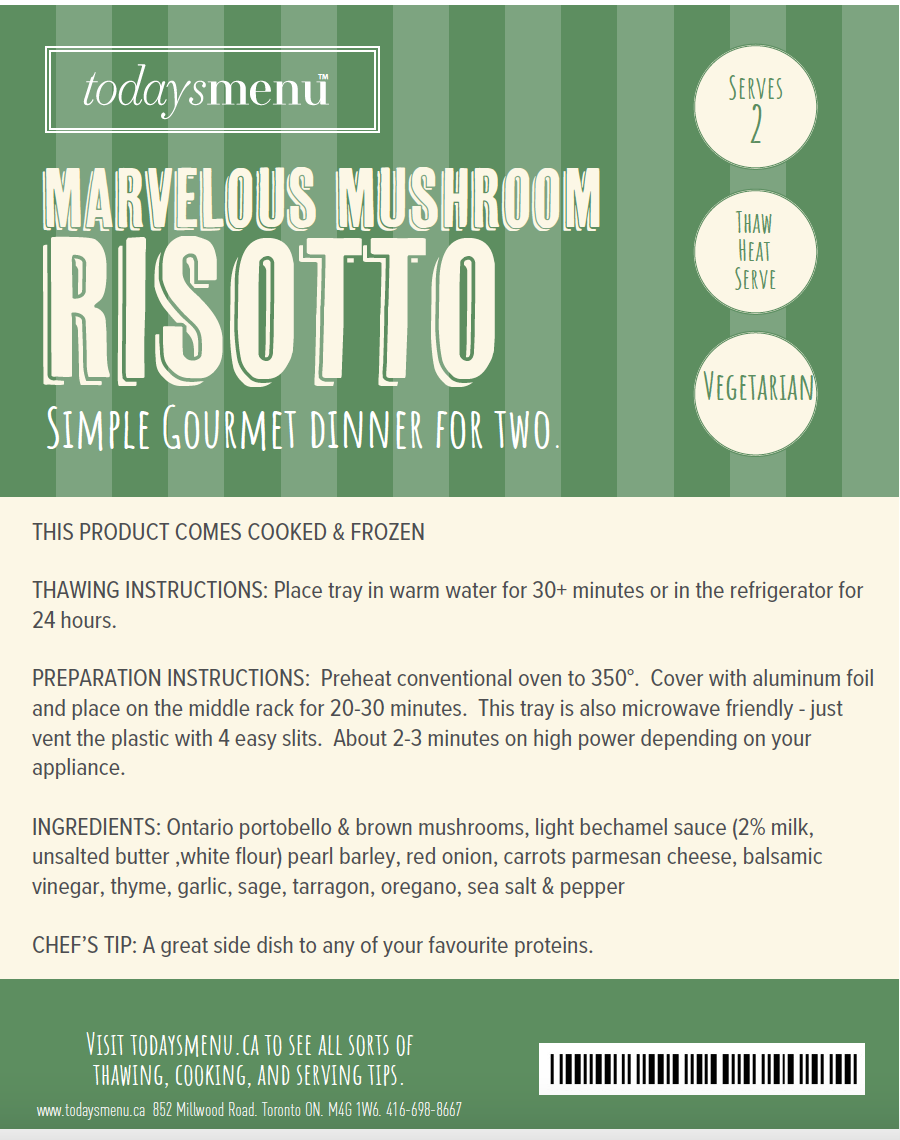 Gourmet Mushroom Risotto (Serves 4)