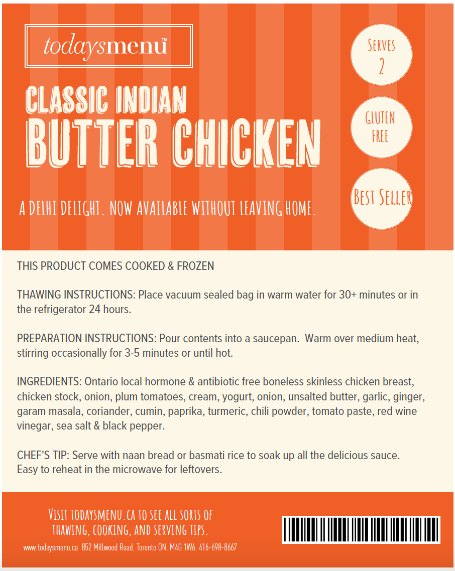 Butter Chicken (Serves 2)