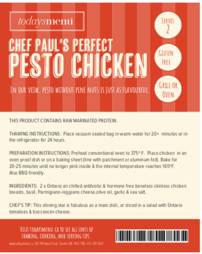 Chef Paul's Perfect Pesto Chicken (Serves 2)