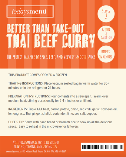 Thai Beef Curry (Serves 2)