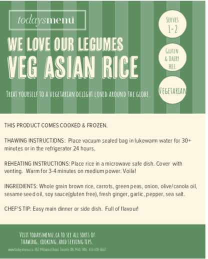 Vegetable Asian Rice (Serves 1-2)