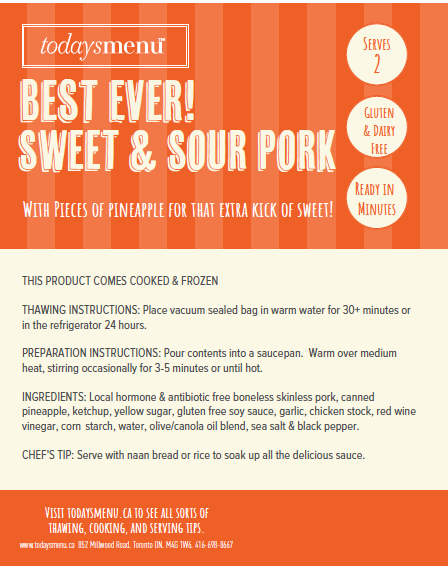 Sweet & Sour Pork (Serves 2)