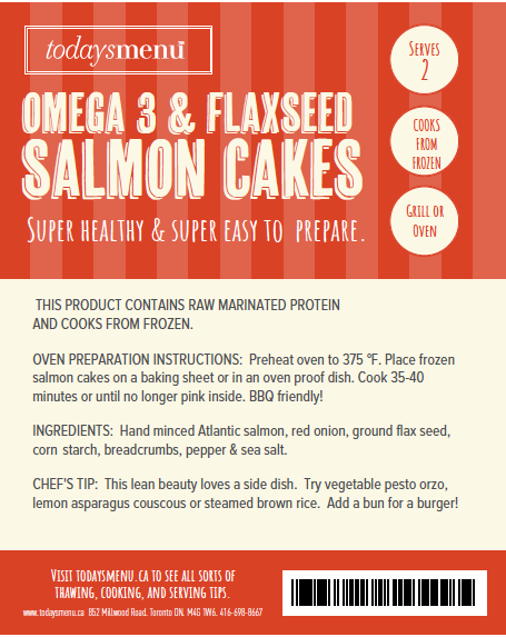 Salmon cakes with flaxseed