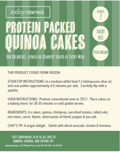 Quinoa Cakes (Serves 2