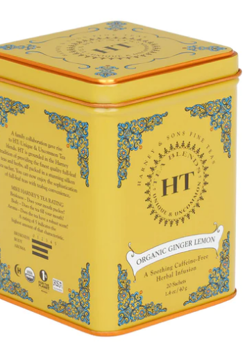 Harney Organic Ginger Lemon Tea (20 Tea Sachets/40 grams)