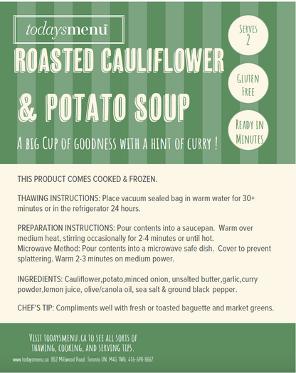 Roasted Cauliflower & Potato Soup (Serves 4)