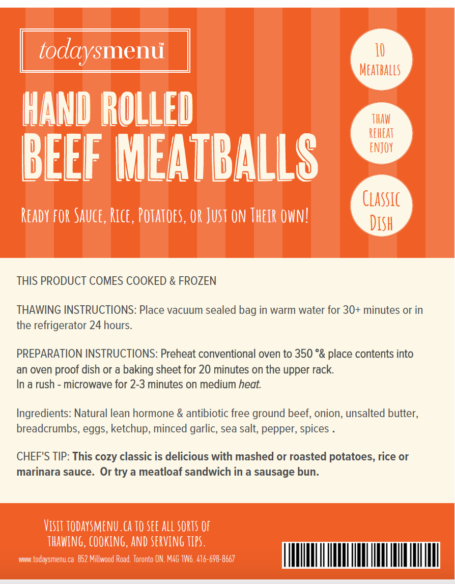 Best Beef Meatballs (Serves 2-3)