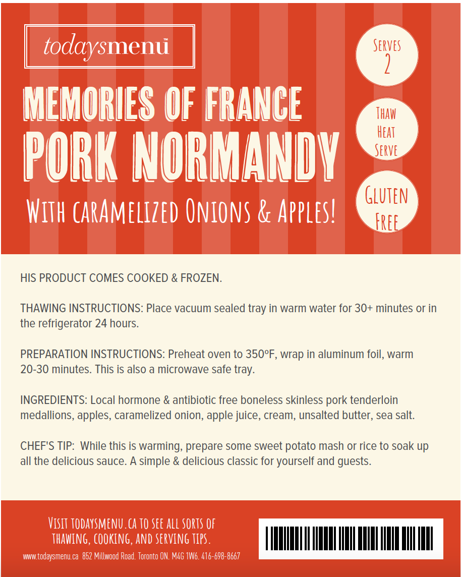 Pork Normandy (Serves 2)