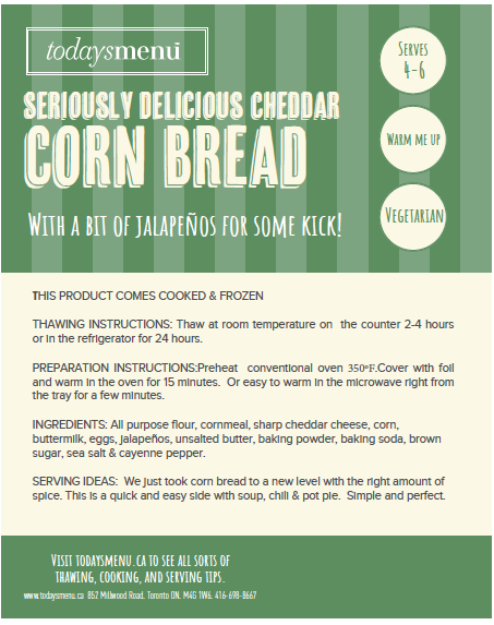 Seriously Delicious Cheddar Corn Bread (4-6)