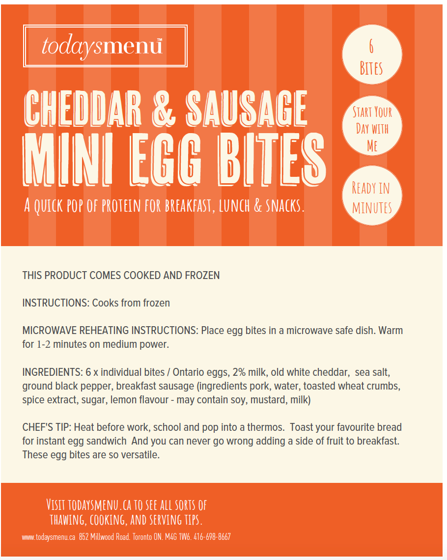 Cheddar & Sausage Mini Egg Bites x 6