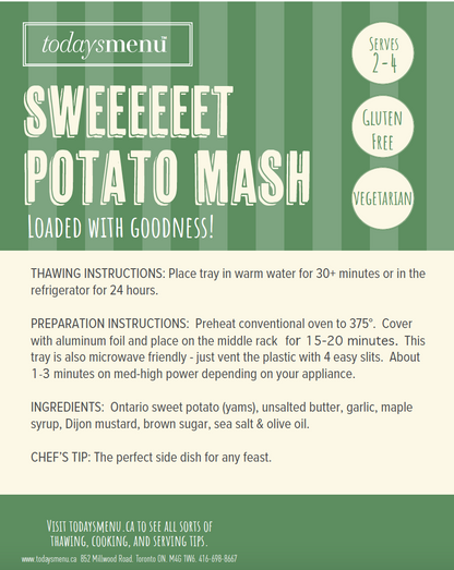 Grainy Pork Tenderloin & Sweet Potato Mash(Serves 2-3)